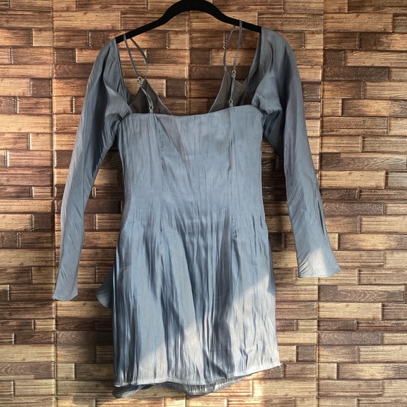 EUC Lovers + Friends Gia Mini Slate Blue Dress XXS - Picture 3 of 11